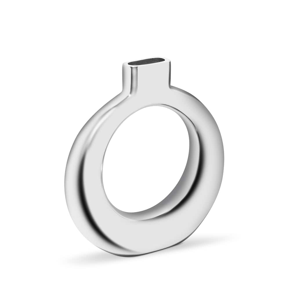 Nambe Solarium Full Moon Vase Lunar Inspired Floral Decor