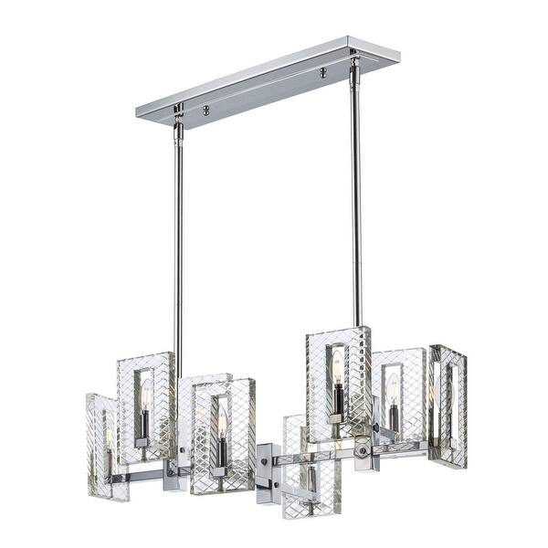 slide 2 of 2, Suave 8-Light Linear Chandelier - Polished Nickel