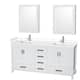 Option White / White Cultured Marble Top / Brushed Chrome