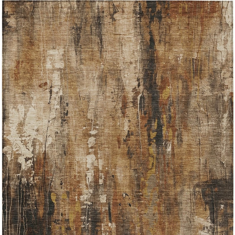 HomeRoots Abstract Transitional Rectangle Outdoor Rug