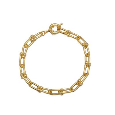 Victoria Townsend Yellow Gold Bridle Link Chain Bracelet