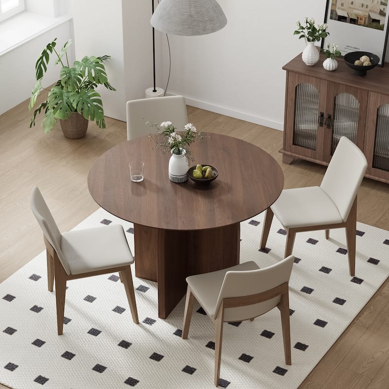 Solid Wood Round Dining Table for 4-8 People Nordic style