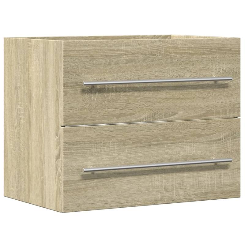 vidaXL Sink Cabinet Sonoma Oak Engineered Wood 23.6 x 15.2 x 18.9 in - 15.2 x 23.6 x 18.9 in