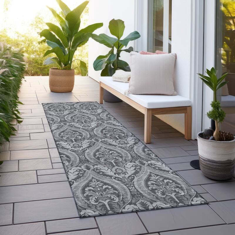 Pami Garden-Inspired Weather Resistant Versatile Elegance Outdoor Rug