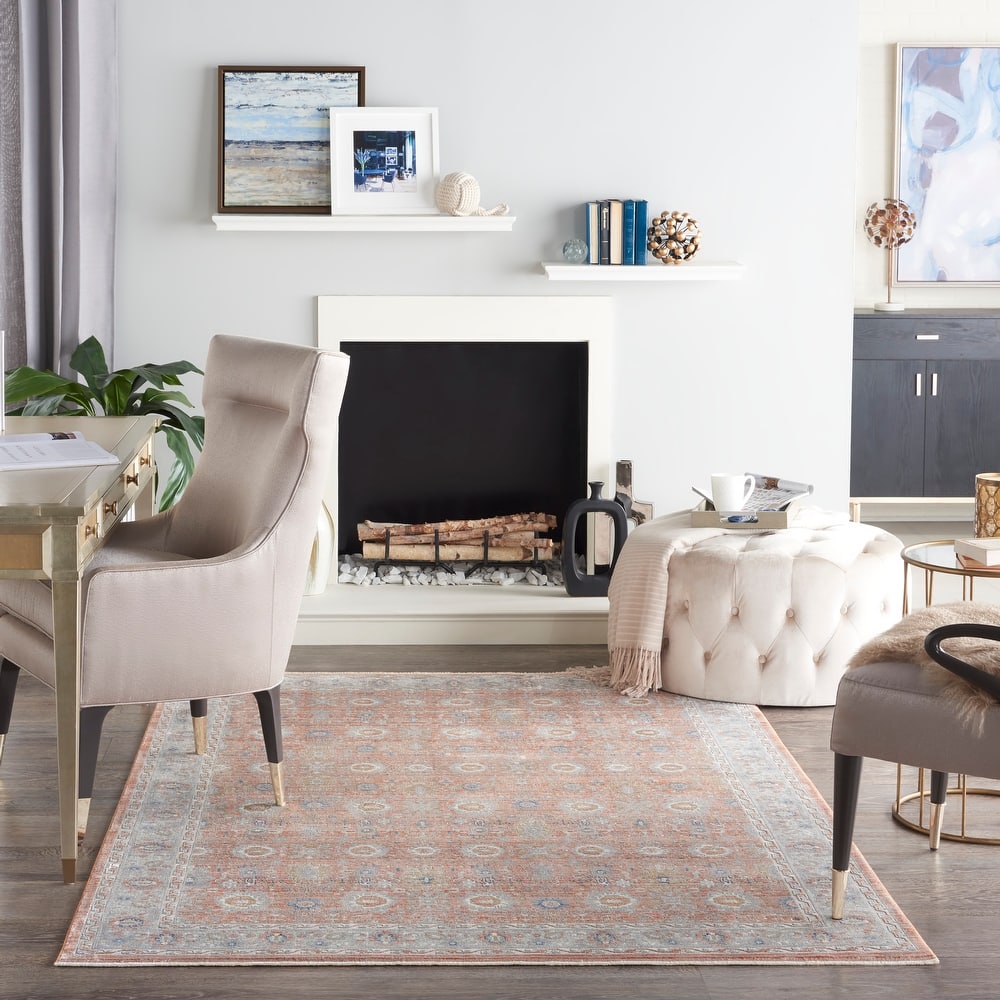 Nourison Starry Nights Contemporary Persian Floral Medallion Area Rug