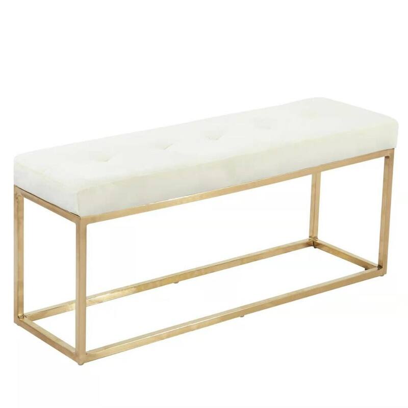 Cisne Gold Bench (40") - Beige