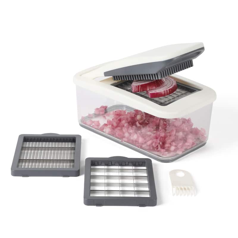 Calphalon Aero 8 in 1 & 5 in 1 Vegatebale Chopper and Dicer, Food Chopper with Container