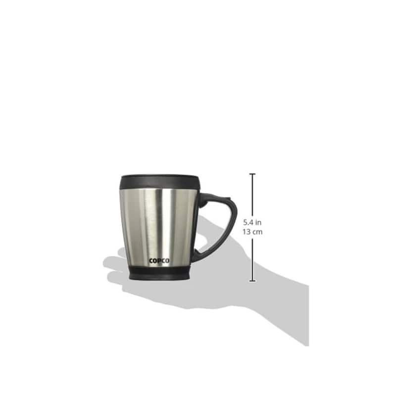Copco Desktop Stainless Steel Coffee Mug With Easy Grip Handle - 16 oz.