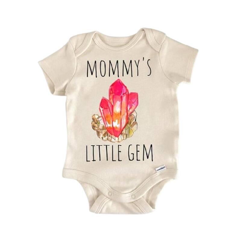 Crystal Gem Witchy Energy - Baby Boy Girl Clothes Infant Bodysuit Funny Cute Newborn - Natural - 0-3M