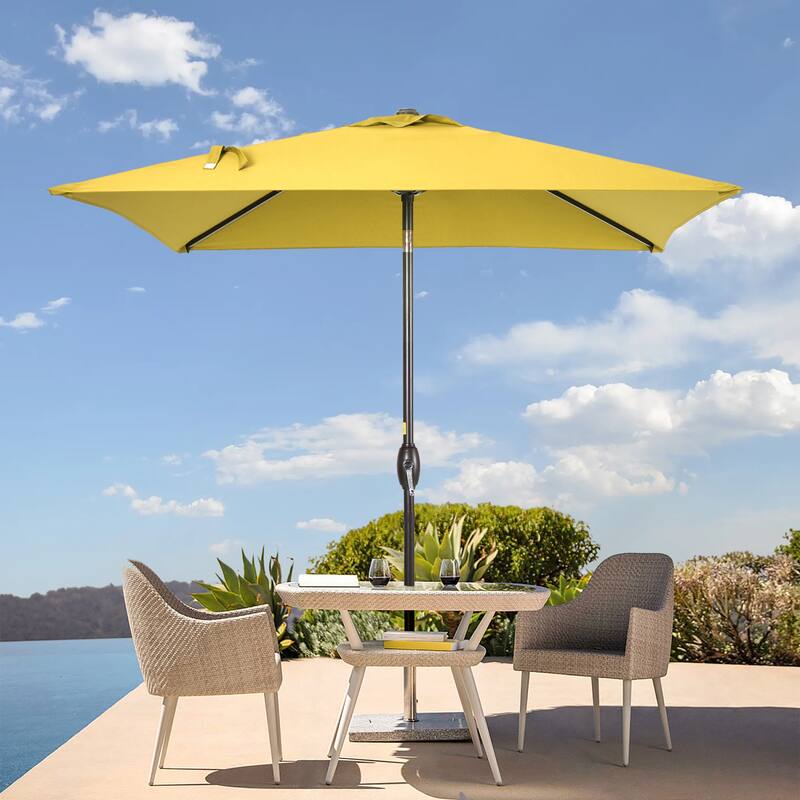 BONOSUKI 6.5x6.5Ft Patio Market Umbrella Weather-Resistant Frame