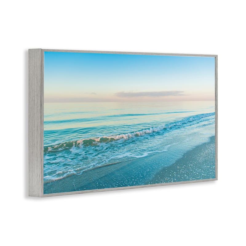 Stupell Serene Waves at Sunrise Framed Giclee Art Design By Mary Lou Johnson