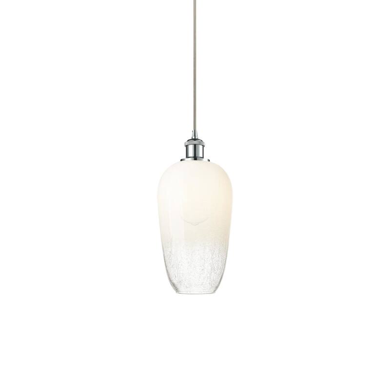 Innovations Lighting 516-1P-15-7 Brookhaven Flute Pendant Brookhaven - Polished Chrome / Opal