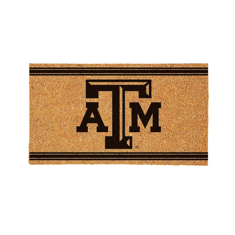 Texas A&M Monochrome Indoor/Outdoor Coir Door Mat
