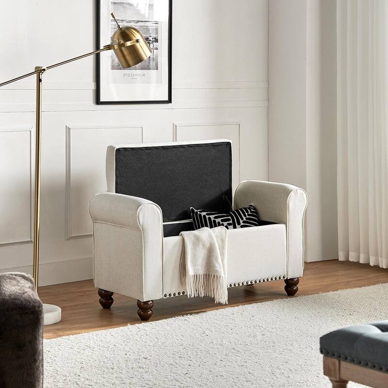 Silvia Upholstered Bench with Storage Space