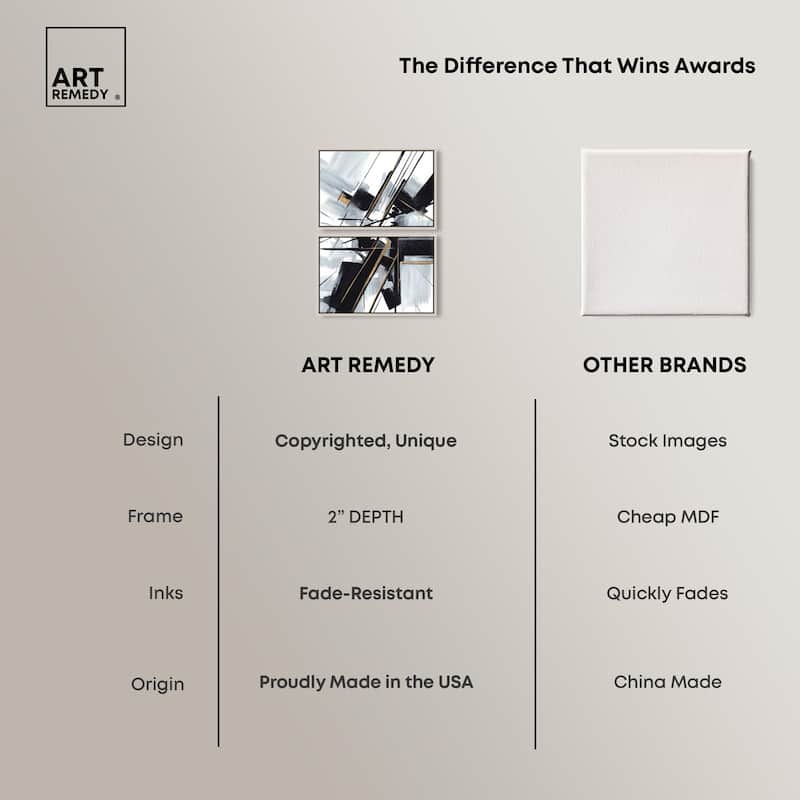 Interlocking Black Canvas Set of 2 by Art Remedy