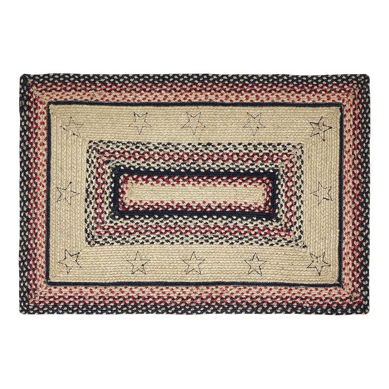 Colonial Star Jute Rug Rect w/ Pad 24x36 - 3'6"