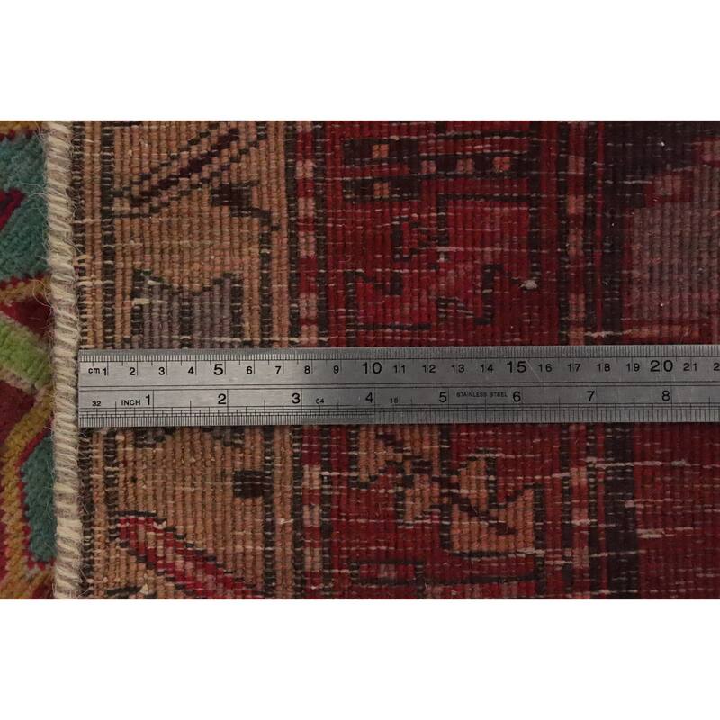Hand Knotted Oriental 100% Wool Carpet Traditional Tribal Greys & Charcoal Ardebil Runner Rug - 10' 4'' X 3' 10''