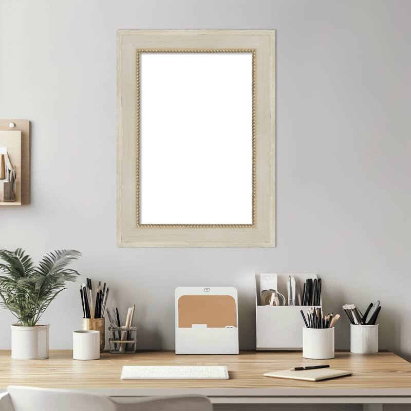 Amanti Art Parthenon Cream Framed Dry Erase Magnetic Board