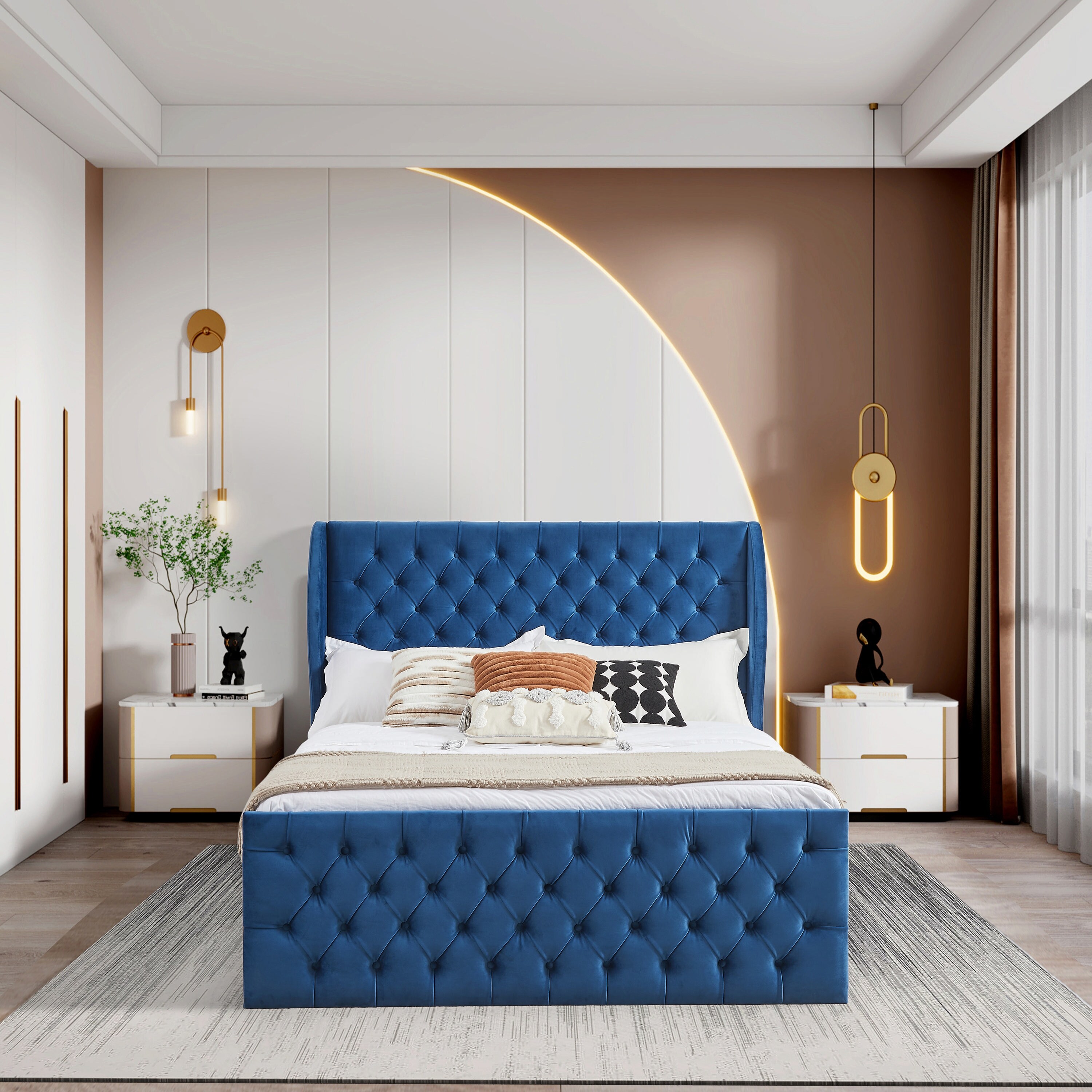 Wingback sleigh bed sale
