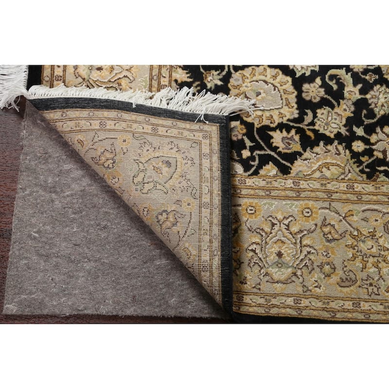 Wool/ Silk Floral Oriental Tabriz Vegetable Dye Area Rug Hand-knotted - 6'1" x 9'1"
