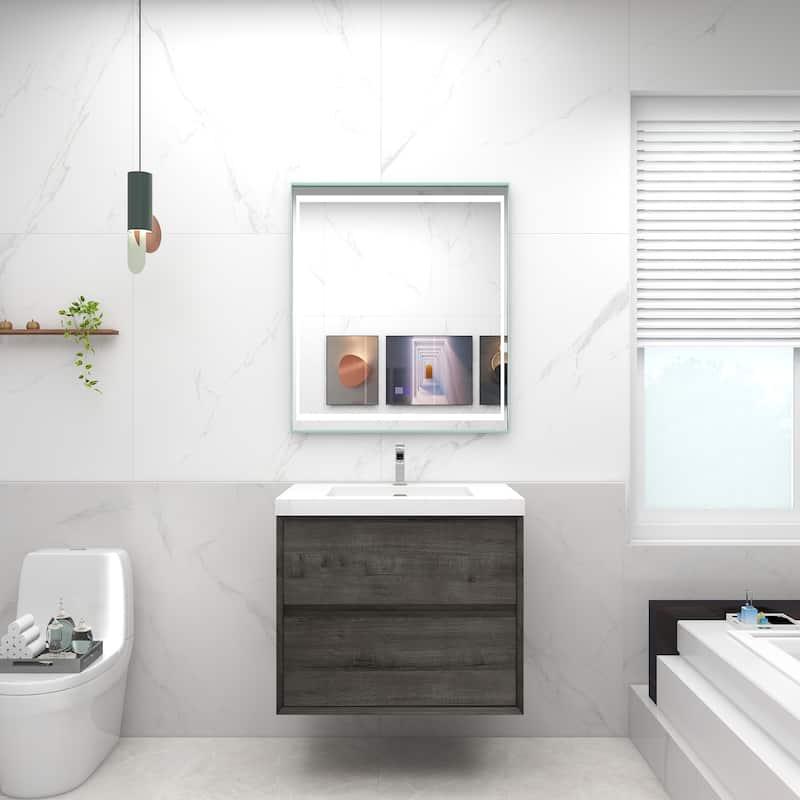 Selina 30" Wall Mounted Vanity with Single Sink - 30