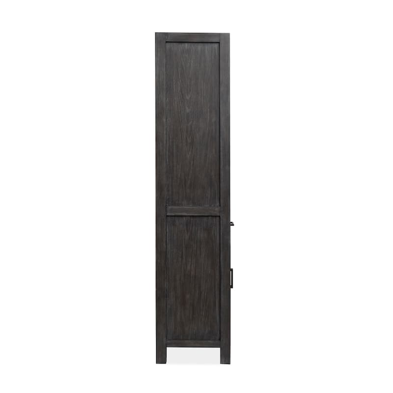 Magnussen Home Plum Creek Ravenwood Black Display Cabinet - 42''W x 18''D x 80''H