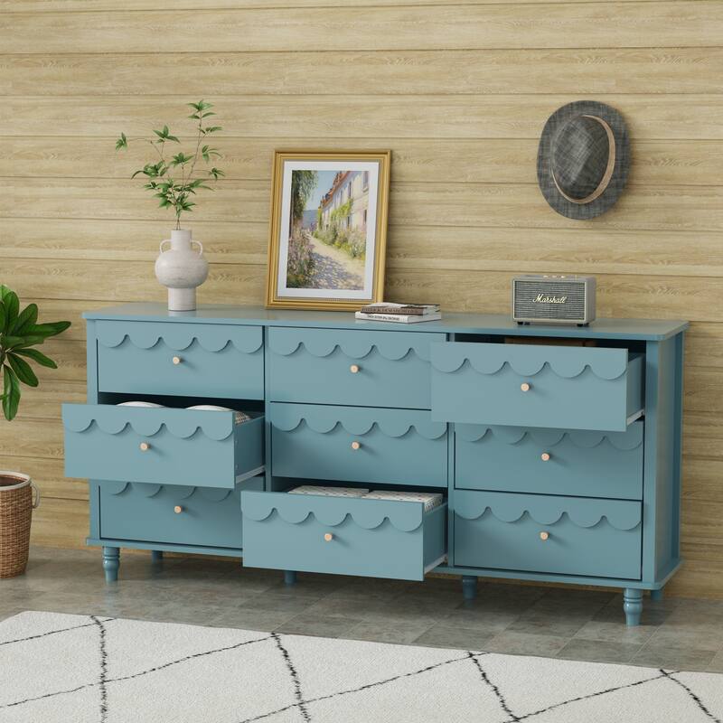 Royal 9-Drawer Lace Dresser - Max Storage for Growing Kids