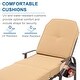 preview thumbnail 6 of 5, Adjustable Outdoor Steel Patio Chaise Lounge Chair with Cushions Beige