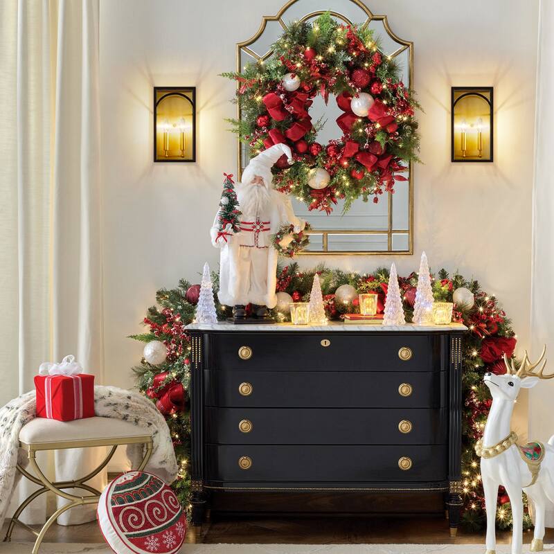 2-Light Industrial Modern Black Rectangular Candlestick Clear Glass Wall Sconces - 7.9 in. W x 14 in. H x 3.7 in. D