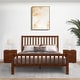 preview thumbnail 55 of 53, Hampton Wooden Platform Bed with Slatted Headboard and Footboard