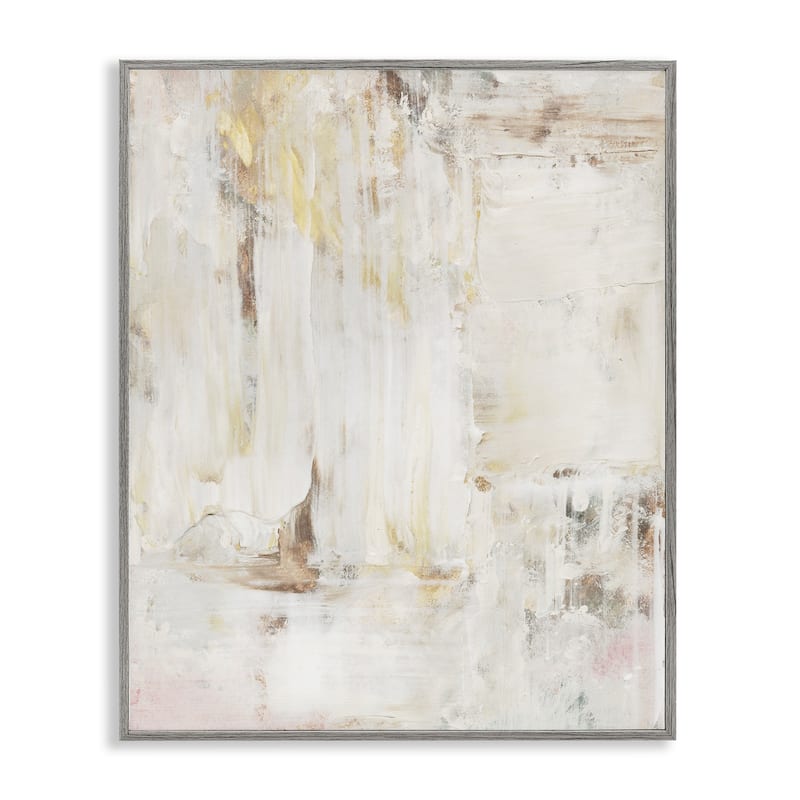 Stupell Natural Muted Abstract Framed Giclee Art Design By Victoria Barnes - 24 x 30 - Grey