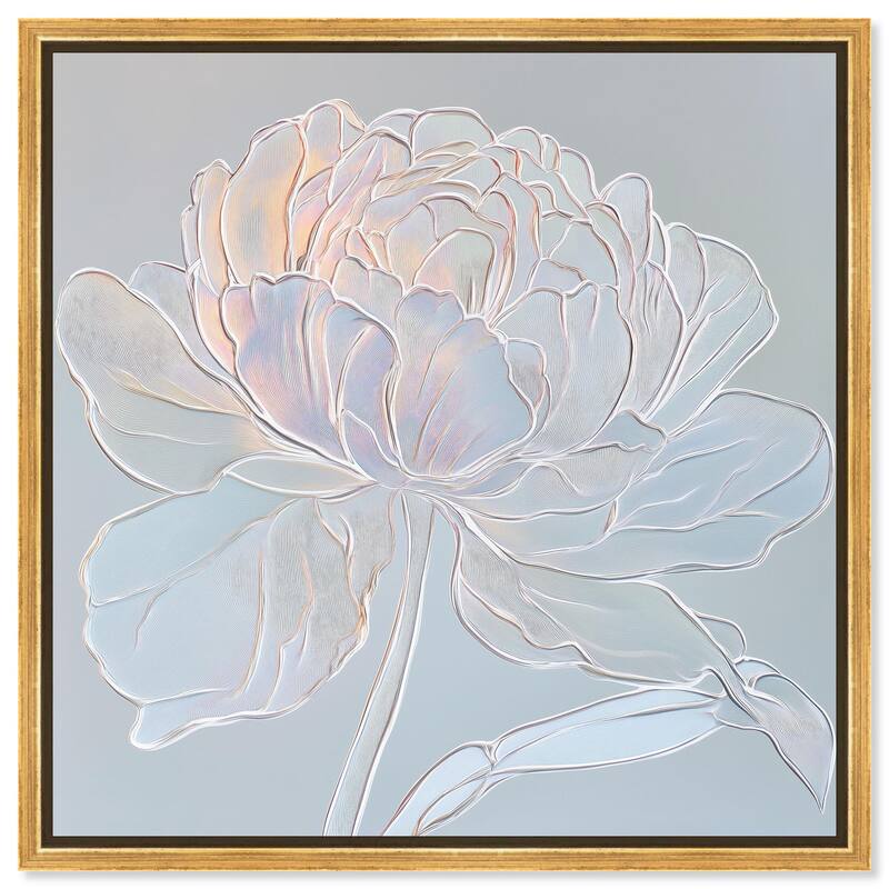 Embossed Flower II Canvas by Art Remedy - Gold - 12" x 12"