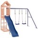 preview thumbnail 2 of 19, vidaXL Swing Set Outdoor Backyard Wooden Playground Equipment for Kids Age 3-8