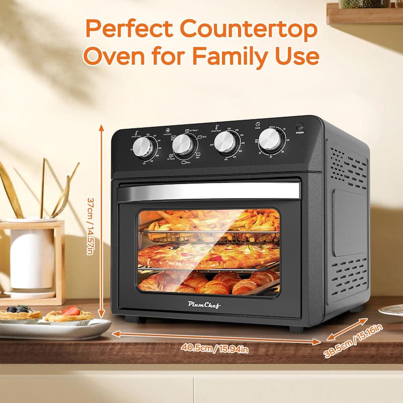 Plum Chef Air Fryer Oven 27.5QT, 6-in-1 Countertop Convection Oven-1600W