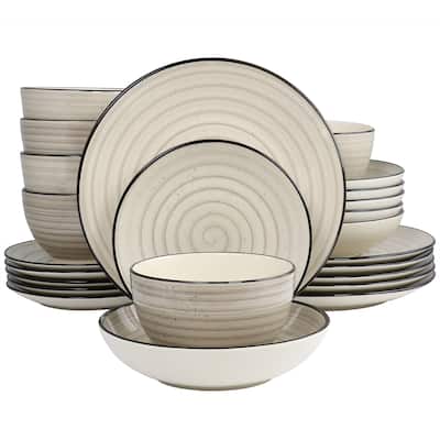 Elama Gia 24 Piece Stoneware Dinnerware Set