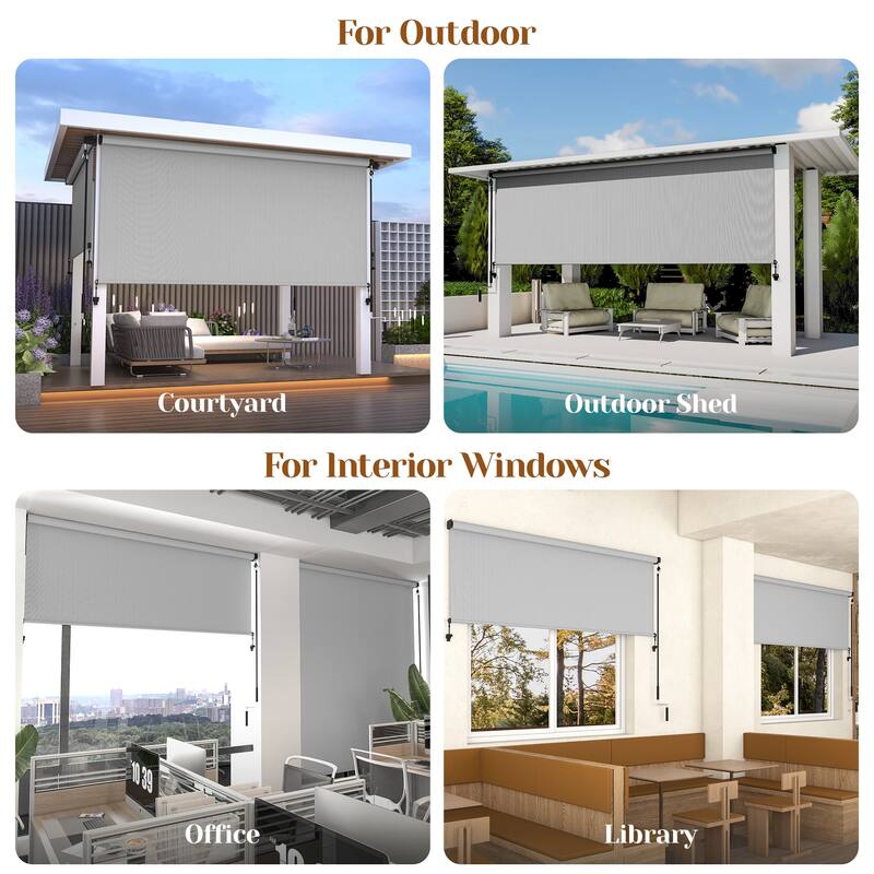 8'W X 8'H Outdoor Roller Shade