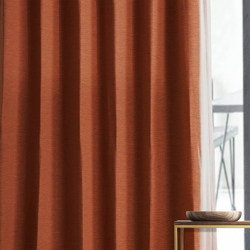 Exclusive Fabrics Persimmon Bellino Room Darkening Curtain (1 Panel)