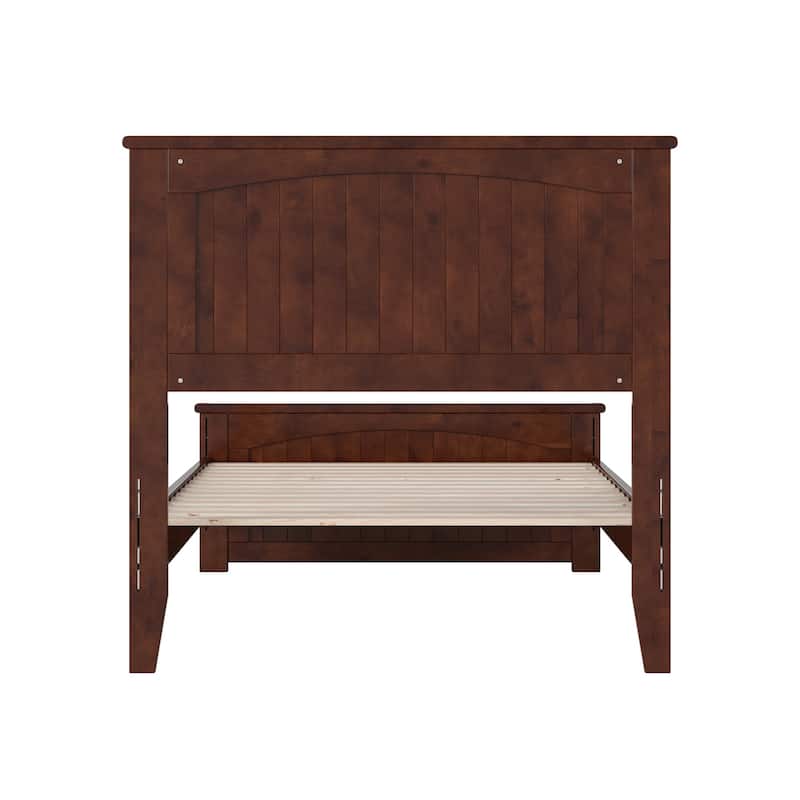 Naples Solid Wood Low Profile Platform Bed with Matching Footboard