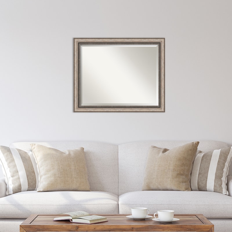 Beveled Wall Mirror - Lyla Ornate Silver Frame - Lyla Ornate Silver
