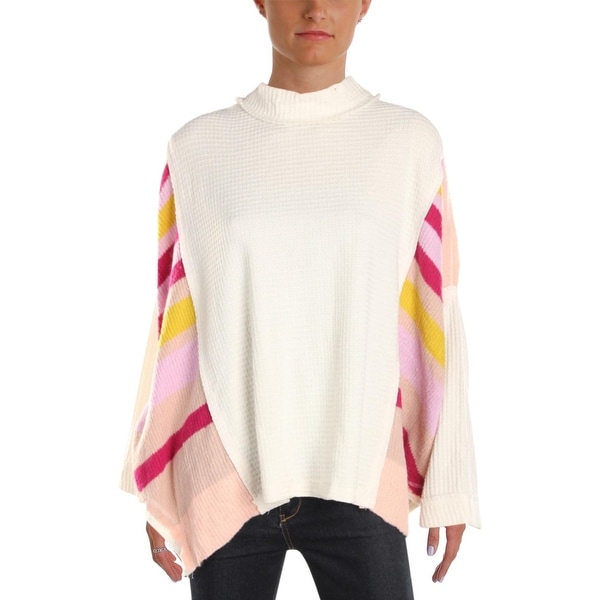 Free People Womens Sweatshirt Textured Striped S Free People Womens Sweatshirt Textured Striped S