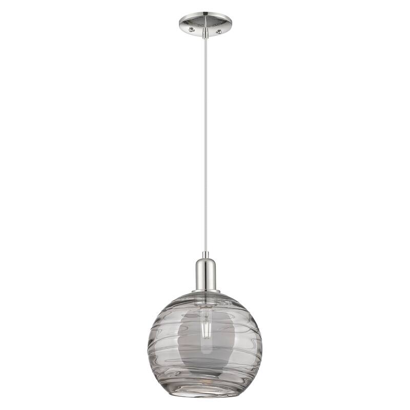 Innovations Lighting Endless Possibilities Arcadia - Athens Deco Swirl - 1 Light 10" Cord Hung Mini Pendant - Polished Nickel