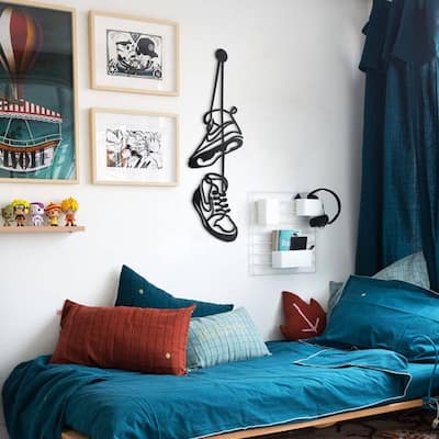 Basketball Shoes Inspired Metal Wall Art