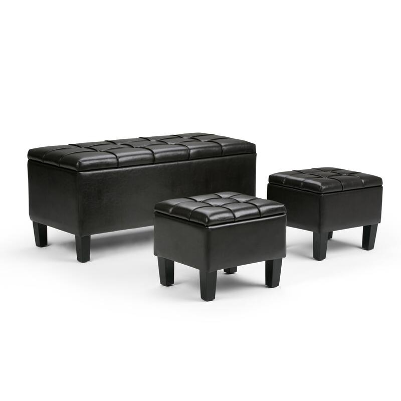 WYNDENHALL Lancaster 44 inch Wide Contemporary Rectangle Storage Ottoman
