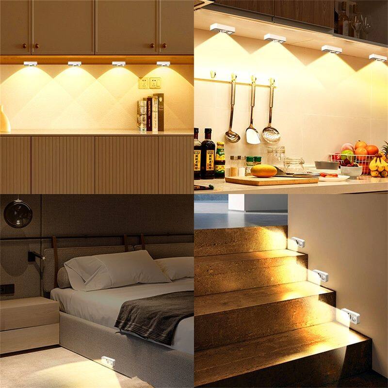 4-Pack Rechargeable Motion Sensor LED Lights,White Colors