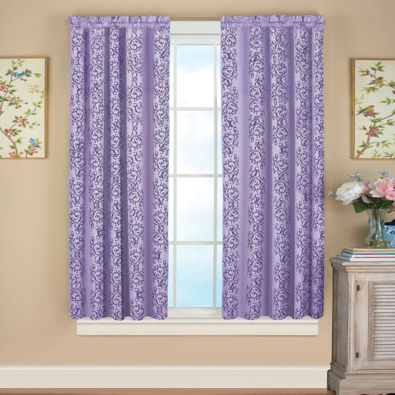 Scroll Insulated Sheen Curtain Panel