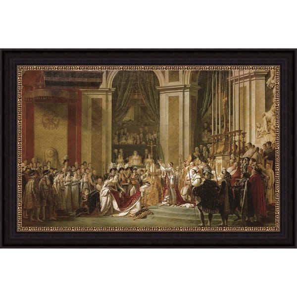 The Consecration Of The Emperor Napoleon And The Coronation Of The Empress Josephine By Pop By David Black Frame Painting 30x20 Overstock 32101744