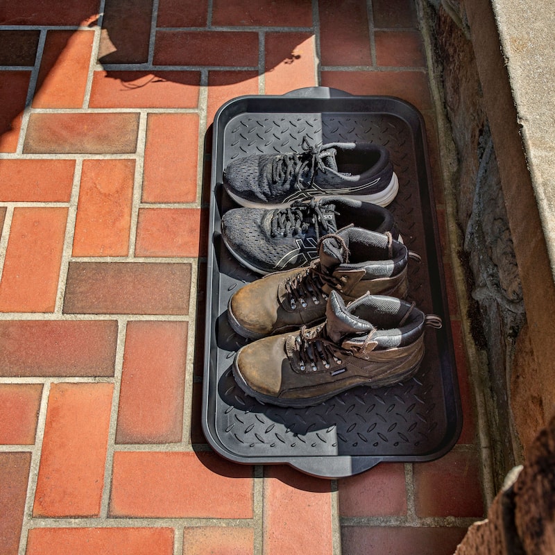 Mohawk Home Black Boot Tray Multi Purpose Utility Mat