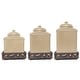 preview thumbnail 3 of 3, HiEnd Accents Savannah Canister & Base Set, 3PC Cream
