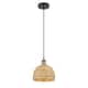 Option Black Antique Brass / Natural Rattan