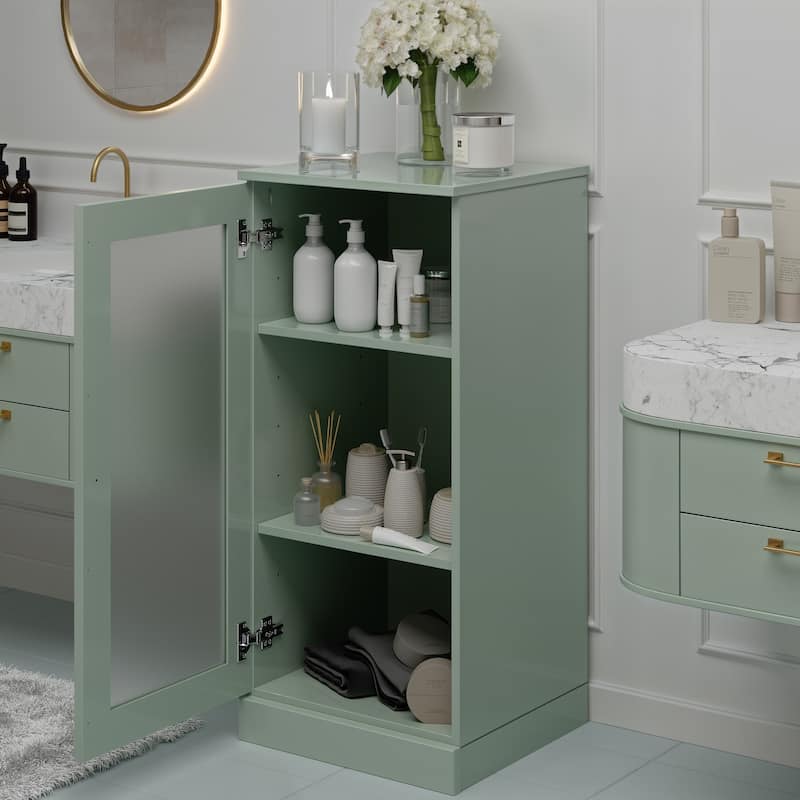 100% Solid Wood 16.5" Bathroom Cabinet with Optional Doors by Palace Imports